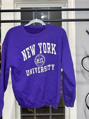 Amazon Purple 'New York University' Crewneck Sweatshirt